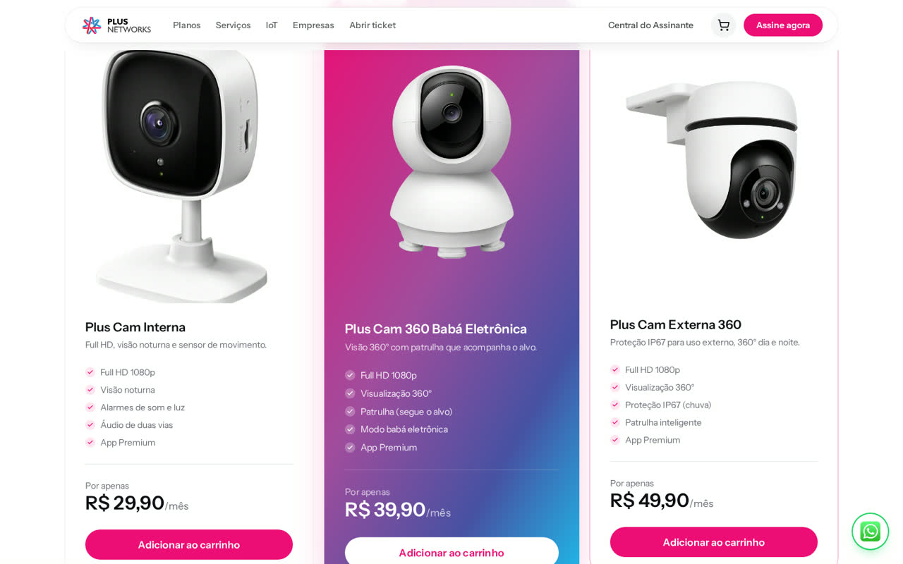 Plus Networks — Serviços e benefícios inclusos